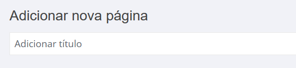 criar e editar paginas